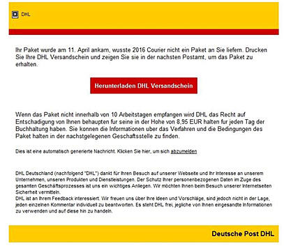 Trojaner DHL