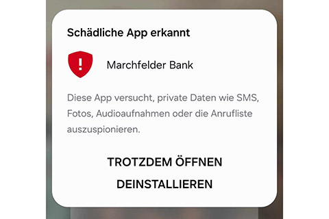 Schädliche App